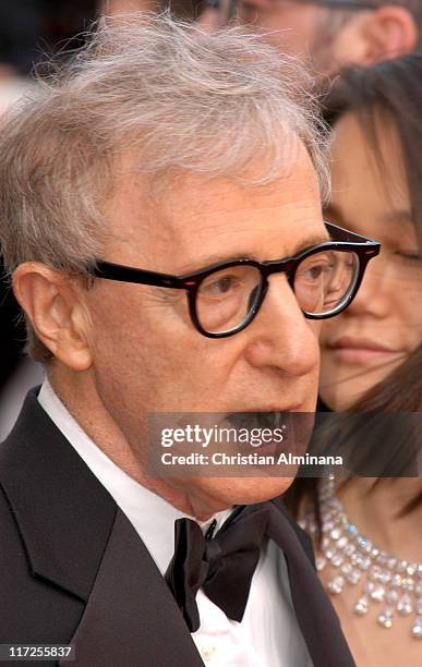 Woody Allen during 2005 Cannes Film Festival - Match Point Premiere in Cannes, France.