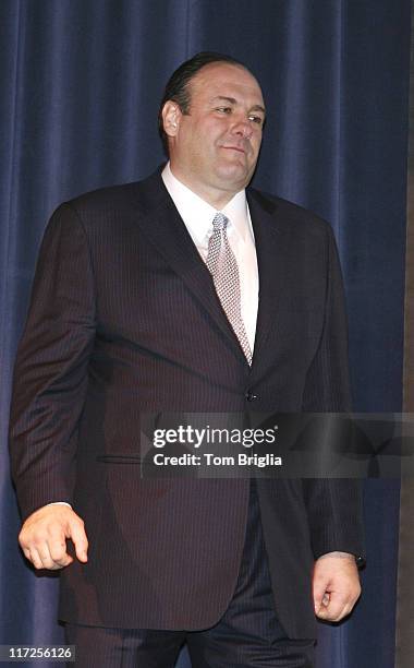 James Gandolfini during The Sopranos Cast Press Conference and Photocall at Atlantic City Hilton - March 25, 2006 at Atlantic City Hilton in Atlantic...