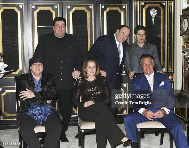 Steven Van Zandt, Lorraine Bracco and Tony Sirico ; Steve Schirripa, James Gandolfini and Michael Imperioli