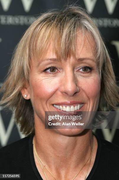 Martina Navratilova during Martina Navratilova Signs Copies of her New Book Shape Your Self at Waterstones - July 11, 2006 at Leadenhall Market in...