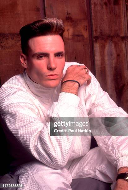 Portrait of singer Vanilla Ice backstage at a club in Minneapolis, Minnesota, October 2, 1990.