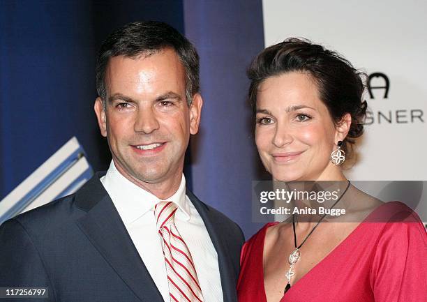 Alexandra Kamp and guest during Felix Burda Awards - March 27, 2007 at The Ritz Carlton Hotel in Berlin, Berlin, Germany.