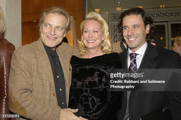 Peter Martins, Nina Griscom and Leonel Piraino during Hermes Hosts Kick-Off Cocktail Party for School of American Ballet's An Enchanted Evening at...
