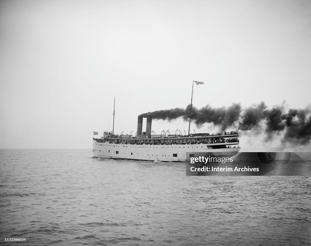 View of the steamer Eastland in Cleveland, Ohio, circa 1910. News Photo ...