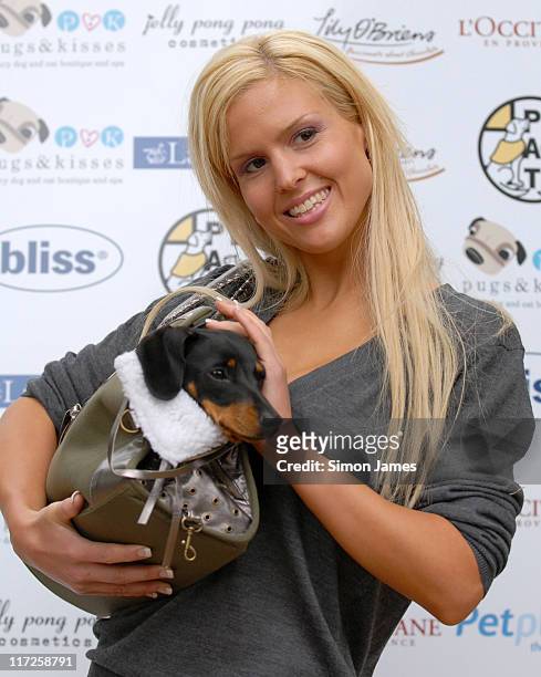 Michelle Bass during Pugs and Kisses Celebrity Dog Fashion Show at Parson's Green in London, Great Britain.