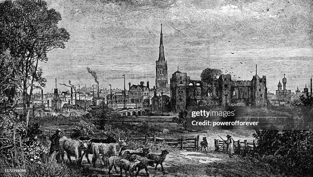 Newark-on-Trent en Nottinghamshire, Inglaterra - Siglo XIX