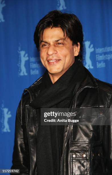 Shah Rukh Khan attends the Om Shanti Om photocall during day two of the 58th Berlinale International Film Festival held at the Grand Hyatt Hotel on...