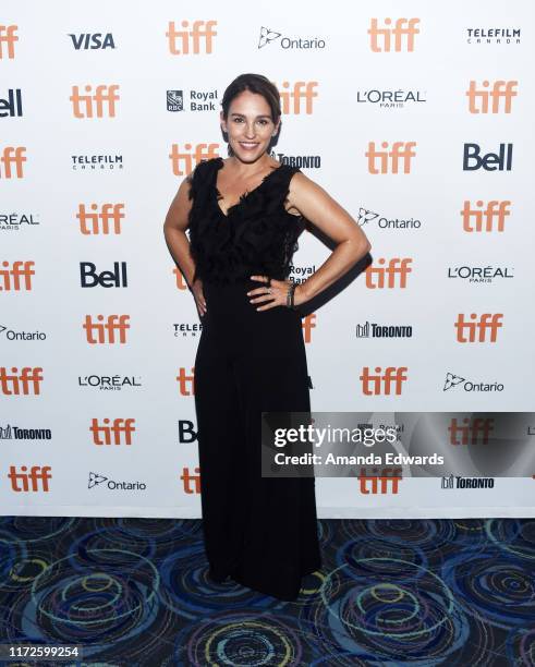 Director Amy Jo Johnson arrives at the 2019 Toronto International Film Festival - "Tammy's Always Dying" Premiere at the Scotiabank Theatre on...