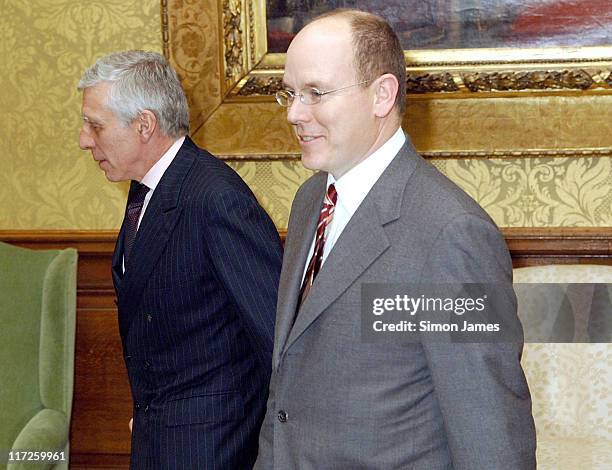 Foreign Minister Jack Straw and Prince Albert of Monaco