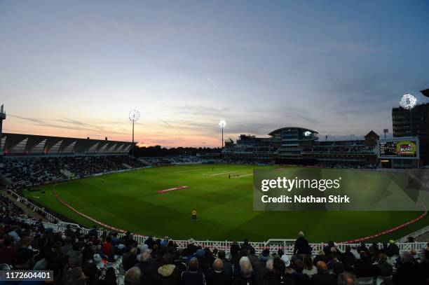 General view of play during the Vitality T20 Blast match between Notts Outlaws and Middlesex at Trent Bridge on September 05, 2019 in Nottingham,...