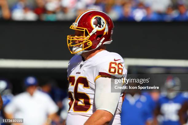 Washington Redskins center Tony Bergstrom during the National Football League game between the New York Giants and the Washington Redskins on...