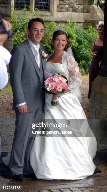 Ant McPartlin and Lisa Armstrong during Ant McPartlin and Lisa Armstrong Wedding at St. Nicholas Church Taplow in Taplow, Great Britain.