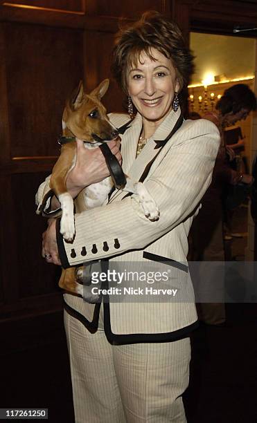 Maureen Lipman and dog Diva during Krug Salon Launches Kathy Lette's New Book How To Kill Your Husband at The Courthouse Hotel in London, Great...