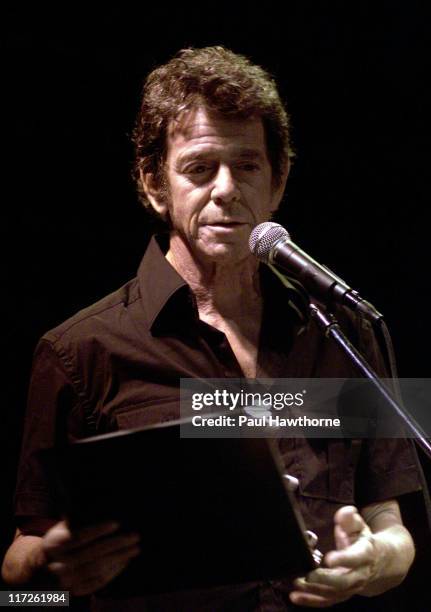 Lou Reed during 2003 Howl! Festival - Lou Reed And Friends, FEVA Benefit Reading - New York City at Joe's Pub in New York, New York, United States.