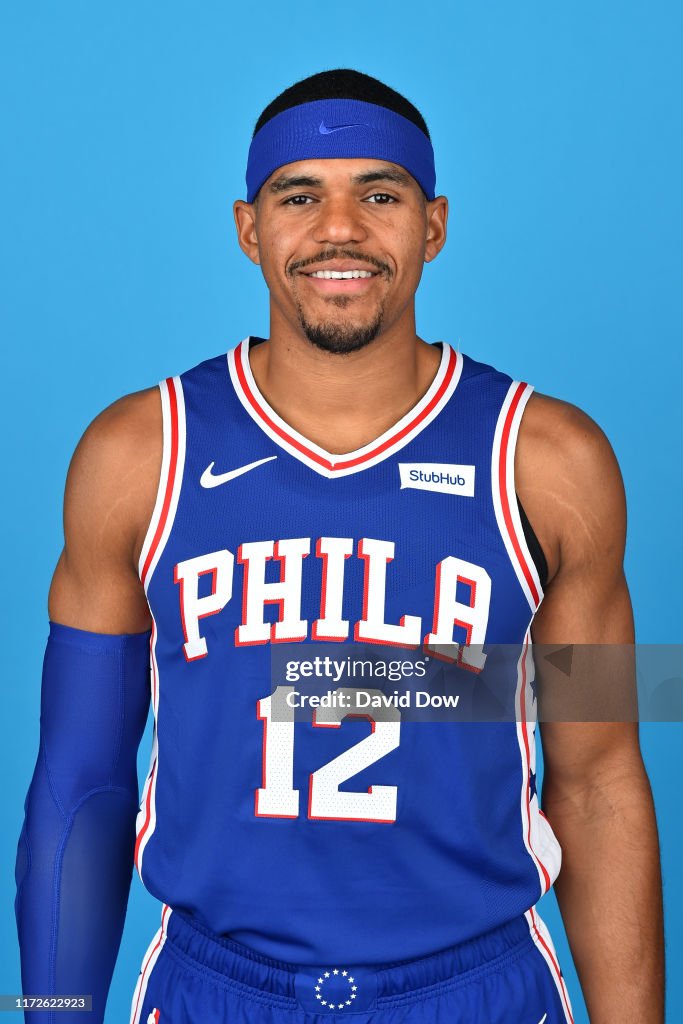 Tobias Harris Of The Philadelphia 76ers Poses For A Head Shot During tobias-harris-of-the-philadelphia-76ers-poses-for-a-head-shot-during