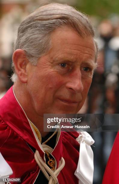 Prince Charles attends the Order of the Bath Service at Henry VII's Chapel in Westminster Abbey on May 17, 2006. The Order dates back to 1725 and the...