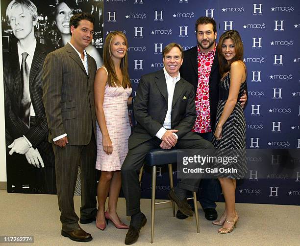 Rob Mariano, Amber Brkich, Tommy Hilfiger, Joey Fatone and Jamie Lynn DiScala wearing H Hilfiger