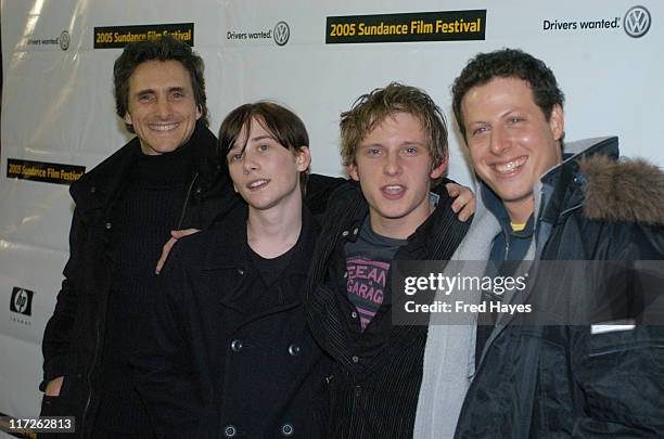 Lawrence Fender, Lou Taylor Pucci, Jamie Bell and Arie Posin, director of The Chumscrubber,