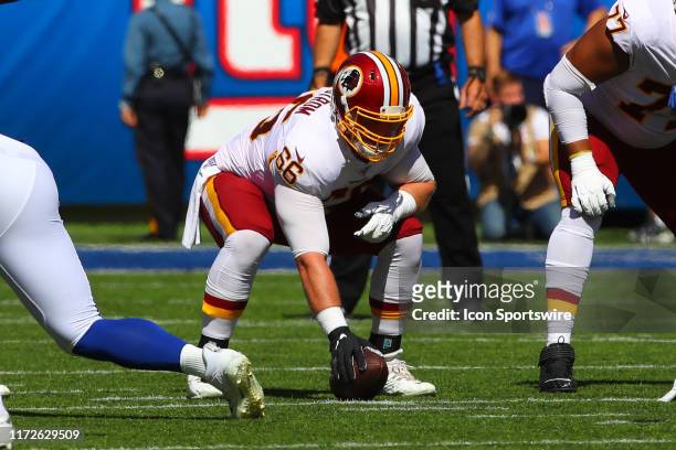 Washington Redskins center Tony Bergstrom during the National Football League game between the New York Giants and the Washington Redskins on...
