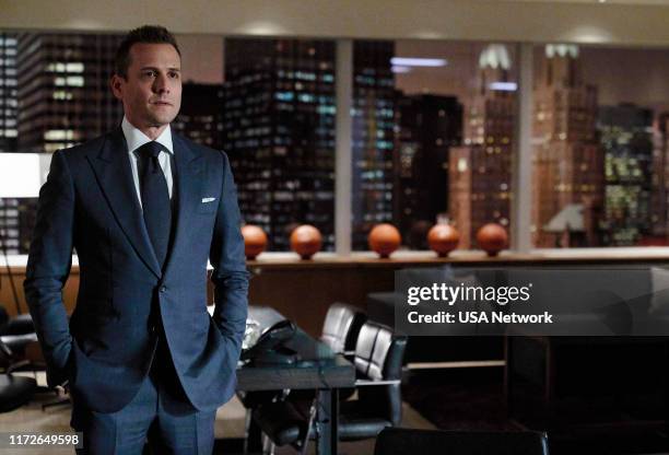 One Last Con" Episode 910 -- Pictured: Gabriel Macht as Harvey Specter --