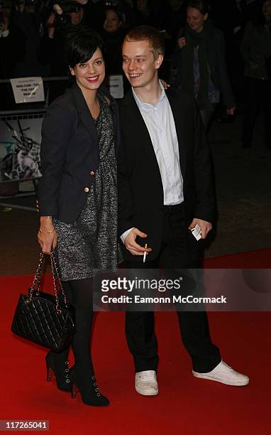 Singer Lily Allen and brother Alfie Allen attend the Brick Lane Gala Screening at West End Odeon on October 26, 2007 in London, England.