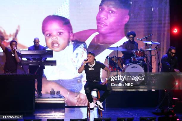 Episode 1129 -- Pictured: Musical guest DaBaby performs on September 30, 2019 --