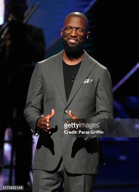 Rickey Smiley speaks onstage during 2019 Black Music Honors at Cobb Energy Performing Arts Centre on September 05, 2019 in Atlanta, Georgia.