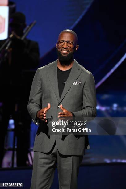 Rickey Smiley speaks onstage during 2019 Black Music Honors at Cobb Energy Performing Arts Centre on September 05, 2019 in Atlanta, Georgia.