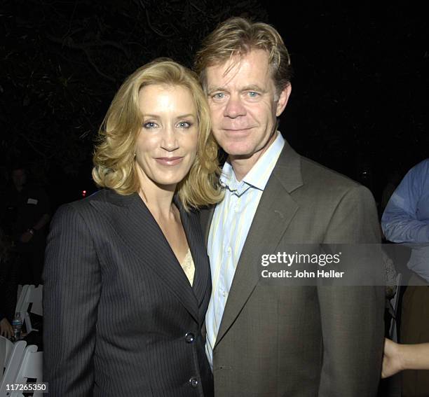 Felicity Huffman and William H. Macy during B. B. And Friends: An Intimate Concert and Dinner Celebrating B.B. King's 80th Birthday at Private...