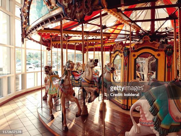 carousel - carousel horse stock pictures, royalty-free photos & images