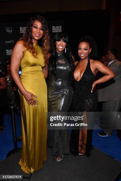 Yolanda Adams, Porsha Williams, and Kandi Burruss attend 2019 Black Music Honors at Cobb Energy Performing Arts Centre on September 05, 2019 in...