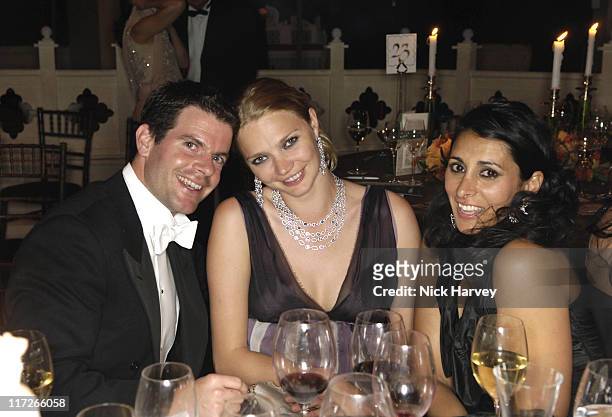 Aidan Butler, Jodie Kidd and guest during The 8th Annual White Tie and Tiara Ball to Benefit the Elton John AIDS Foundation in Association with...