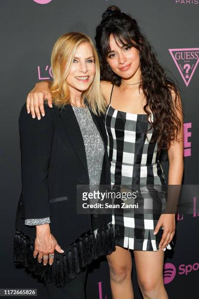 Dawn Ostroff and Camila Cabello attends Nina Garcia, Jameela Jamil & E! Entertainment Host ELLE, Women In Music Presented by Spotify at The Shed on...
