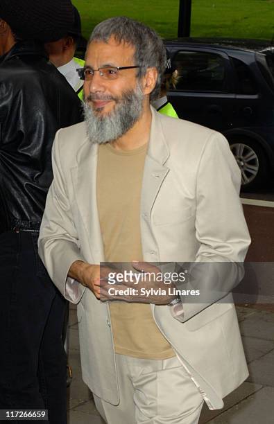 Yusuf Islam during Ivor Novello Awards  Outside Arrivals at Grosvenor House in London, Great Britain.