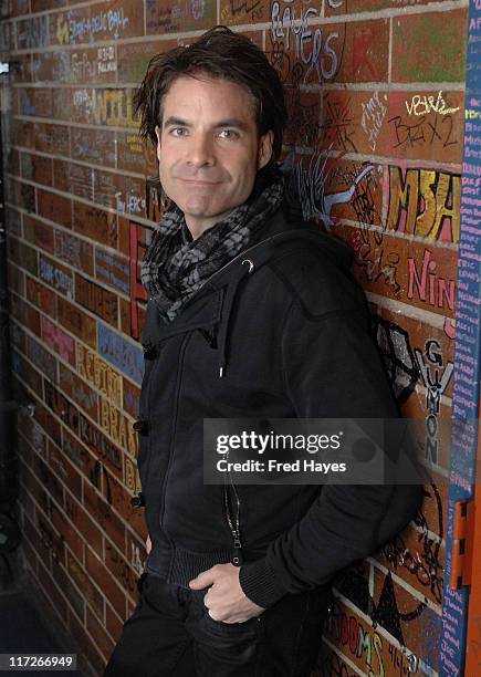 Musician Pat Monahan of Train visits the Music Cafe on January 20, 2008 in Park City, Utah.