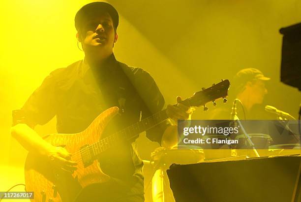 Guitarist Hunter Brown of Sound Tribe Sector 9 peforms live at The Warfield Theatre in San Francisco, Ca. On October 31, 2007.