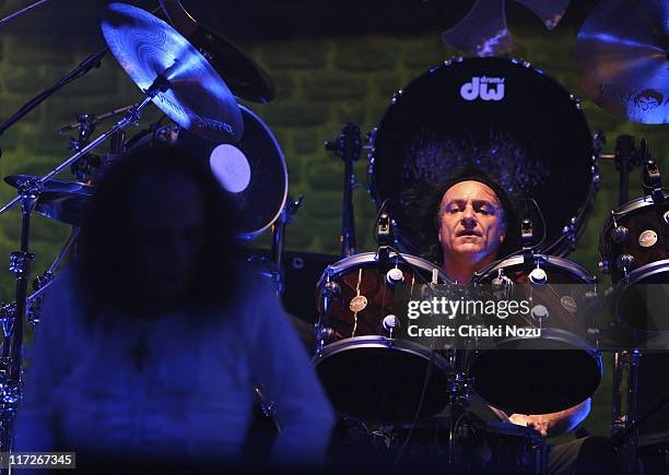 Vincent Vinny Appice of the band Heaven and Hell during a performance at Wembley Arena on November 10, 2007 in London, England.