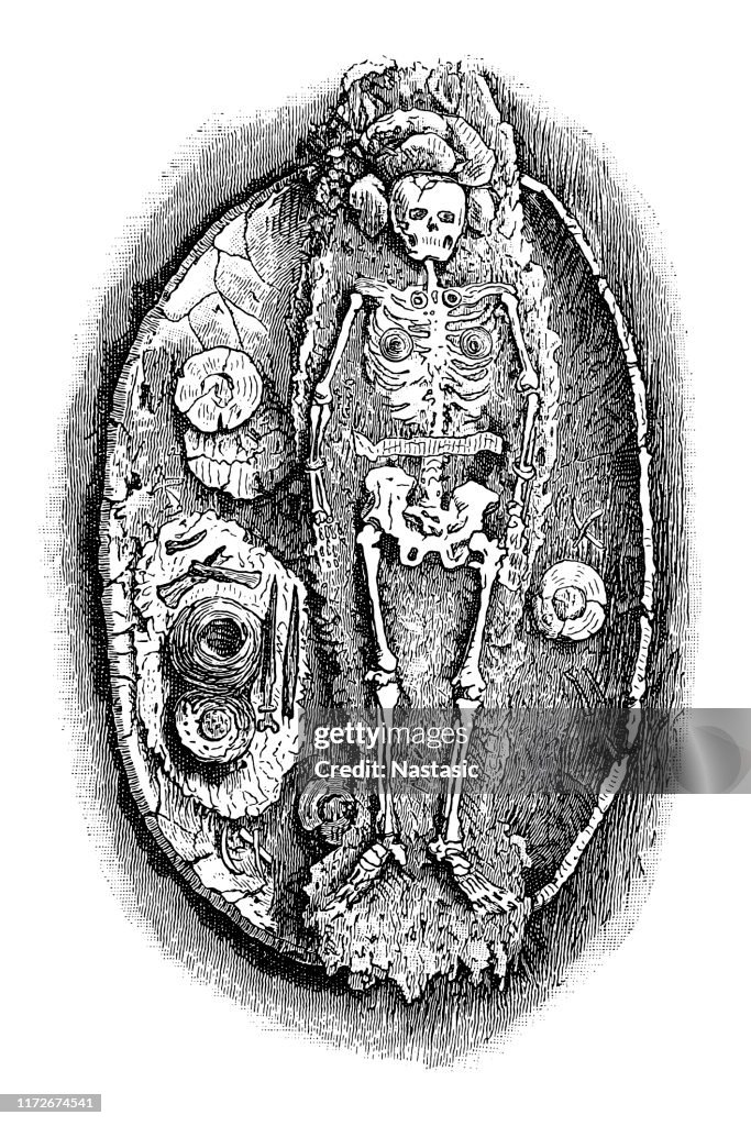 Graves of Hallstatt ,Prehistoric necropolis situated at the elevated plain over Hallstatt, object of scientific research with over 4000 graves that are still to be uncovered
