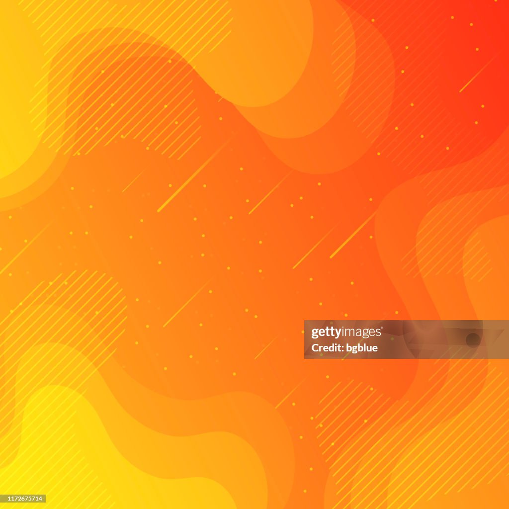 Ciel étoilé tendance avec des formes fluides et géométriques - Orange Gradient