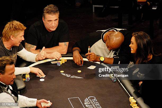 Kato Kaelin, Daniel Baldwin, John Salley and Rachel Smith attend the Celebrity Poker Tournament at Harry O's in Park City, UT on January 23, 2008.