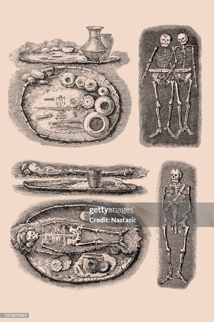 Graves of Hallstatt ,Prehistoric necropolis situated at the elevated plain over Hallstatt, object of scientific research with over 4000 graves that are still to be uncovered