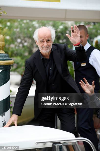 Toni Servillo is seen arriving at the 76th Venice Film Festival on September 06, 2019 in Venice, Italy.