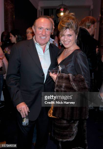 Andrew Neil and Sarah Standing during Remy Martin / Theo Fennell Hot Ice Party - Inside at 25 Belgrave Square in London, Great Britain.