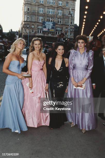 Four actresses from the James Bond film 'Octopussy' attend the film's premiere at the Odeon Leicester Square, London, 6th June 1983. They include...