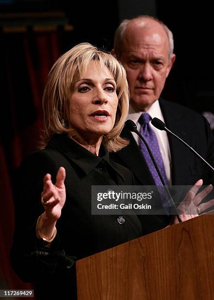 Andrea Mitchell, Chief Foreign Affairs Correspondent for NBC News, speaks at the Joan Shorenstein Center on the Press, Politics and Public Policy at...