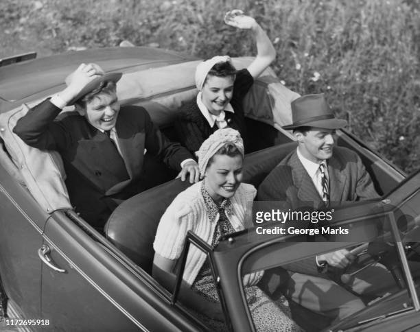 summer holiday - 1950's cars ストックフォトと画像