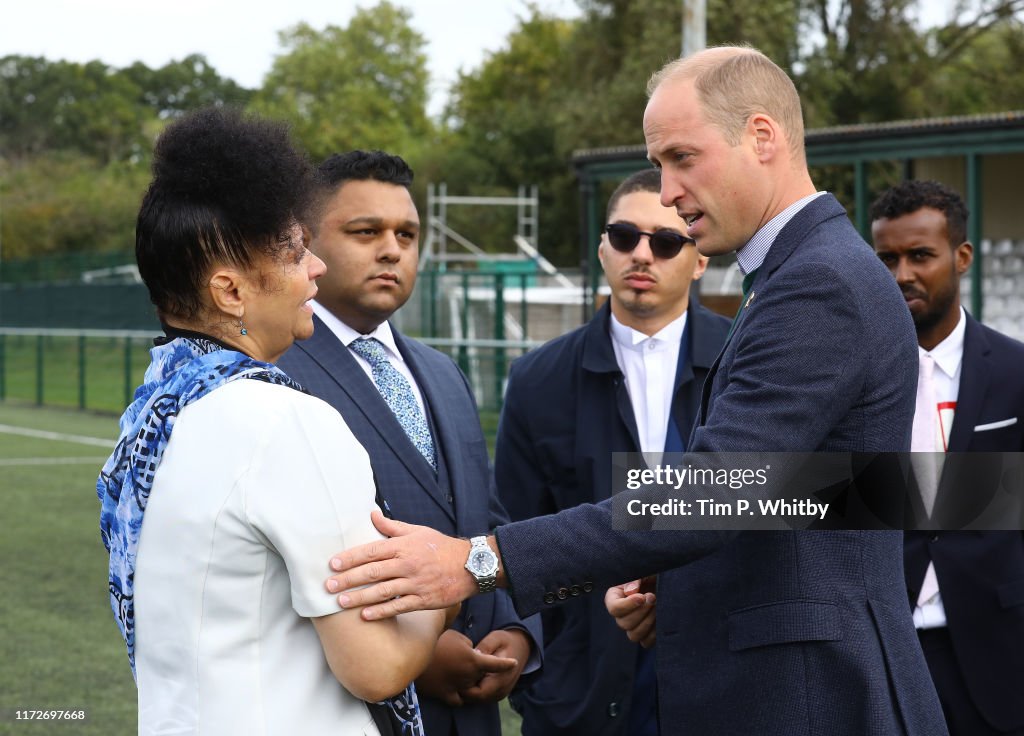 The Duke Of Cambridge Visits Hendon FC As Part Of The Heads Up Campaign