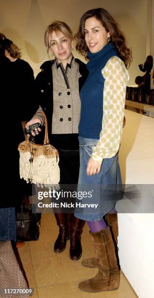 Sahar Hashemi and Jessica de Rothschild during London Fashion Week Autumn/Winter 2006 - Allegra Hicks - Runway at Royal Academy of Arts in London,...