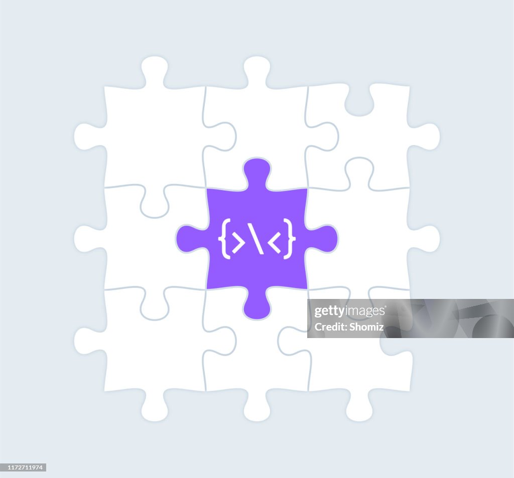 Puzzle Design Coding Concept High-Res Vector Graphic - Getty Images