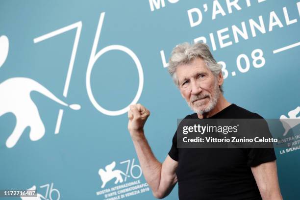 Roger Waters attends the "Roger Waters Us + Them" Photocall during the 76th Venice Film Festival at on September 06, 2019 in Venice, Italy.